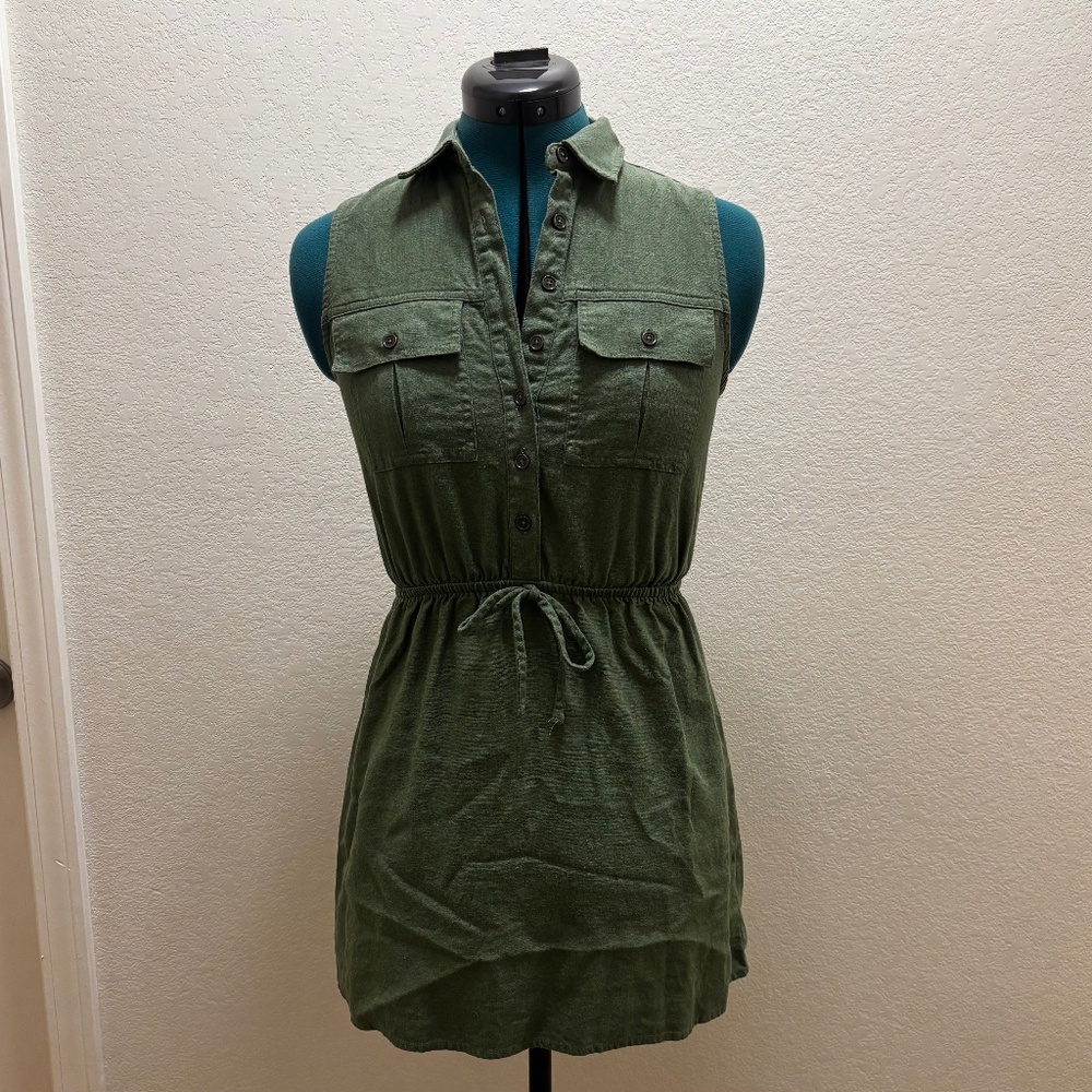 Green Mini Safari Dress